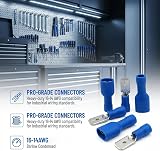 Grapelet 100x Blue Spade Connector Insulated Crimp Terminals 1.1mm–2.6mm view 2