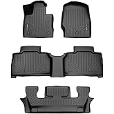 SMARTLINER Custom Floor Mats 3 Row Liner Set Compatible with 2020-2023 Ford Explorer