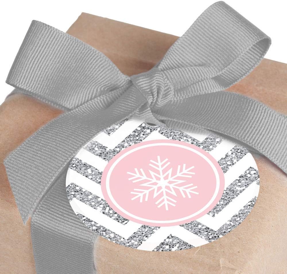 Big Dot of Happiness Pink Winter Wonderland - Holiday Snowflake to and from Favor Gift Tags (Set of 20): Health & Personal Care