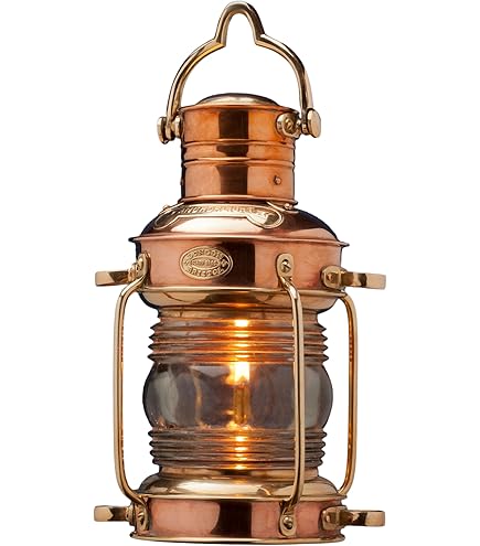 Amazon.com: Brass & Copper Anchor Oil Lamp Leeds Burton Nautical
