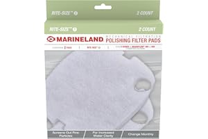 Marineland Polishing Filter Pads, 2 Count, Support Mechanical Aquarium Filtration, Rite-Size T, Fit C-Series and Magniflow 360 and 400 Canister Filters