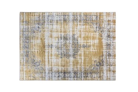 Lifa Living Tappeti Vintage Tappeto Per Salotto E Camera Da Letto Disponibile In Diversi Colori E Taglie Ocra 133x200cm