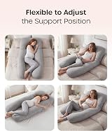 Nuliie Pregnancy Pillow U Shaped Full Body with Cooling Cover view 7