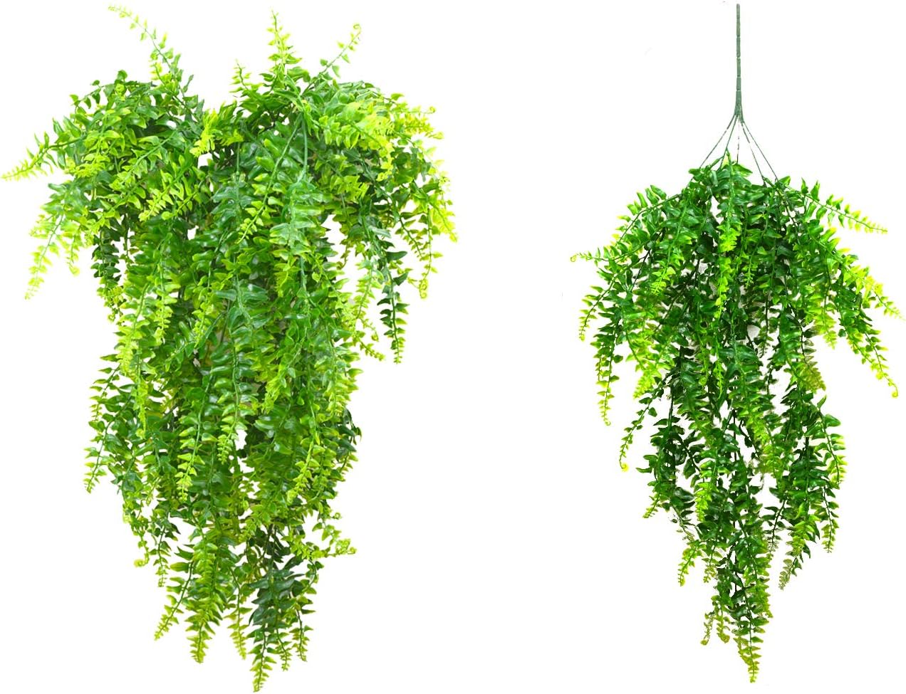 Artificial Hanging Plants Fern Persian Rattan Greenery Vines Boston Fake Plant Ivy Vine Outdoor Faux Plants Indoor UV Resistant Plastic Plants Vines Indoor Hanging Baskets Wedding Party Decor