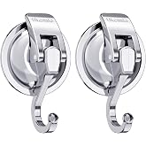 Heavy Duty Vacuum Suction Cup Hooks (2Pack) Specialized for Kitchen&amp;Bathroom&amp;Restroom Organization, by iRomic