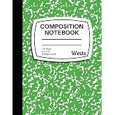 Composition Notebook College Ruled: Green Marble Composition Book - Green Notebook Journal for School, College, University, Work, Office Supplies - 8.5" x 11" - 110 Pages - Blank Lined Notebook