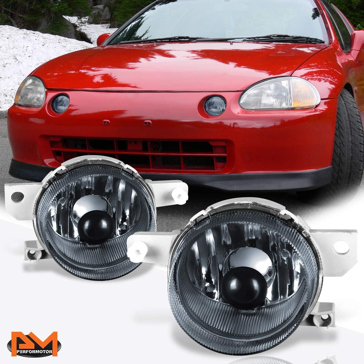 Amazon Com For Honda Del Sol Eg 93 95 Smoked Lens Front Bumper Driving Fog Light Lamp Pair Automotive