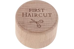 ORFOFE Wooden Keepsake Box for Hair and Umbilical Cord, First Haircut Commemorative Storage, Newborn