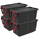 Sterilite 4-Pack Industrial Tote, Heavy-Duty