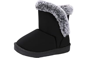 Femizee Girls Boys Warm Winter Boots Kids Outdoor Snow Boots(Toddler/Little Kid)
