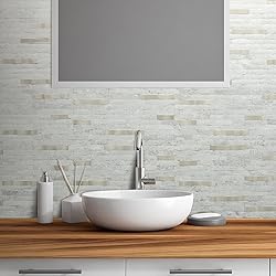 AULIGET 20 Sheets Faux Stone Peel and Stick