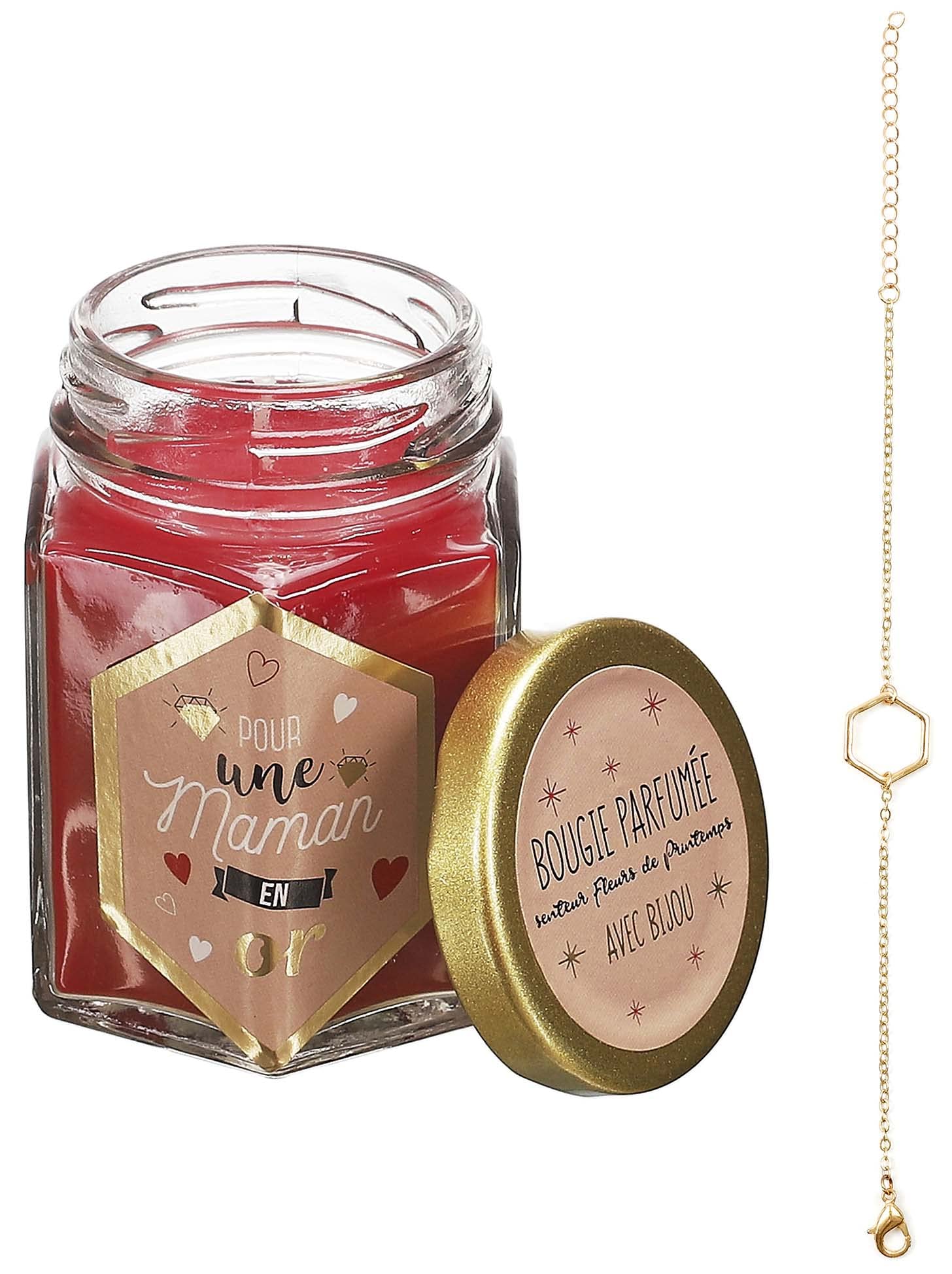 The Concept Factory Scented Candle Jar with Jewellery Surprise Spring Flower