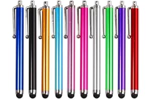 10 Pack Stylus Pens for Touch Screens - Universal Capacitive Stylus for Tablets, Smartphones & iPads, Precision Tip for Drawi
