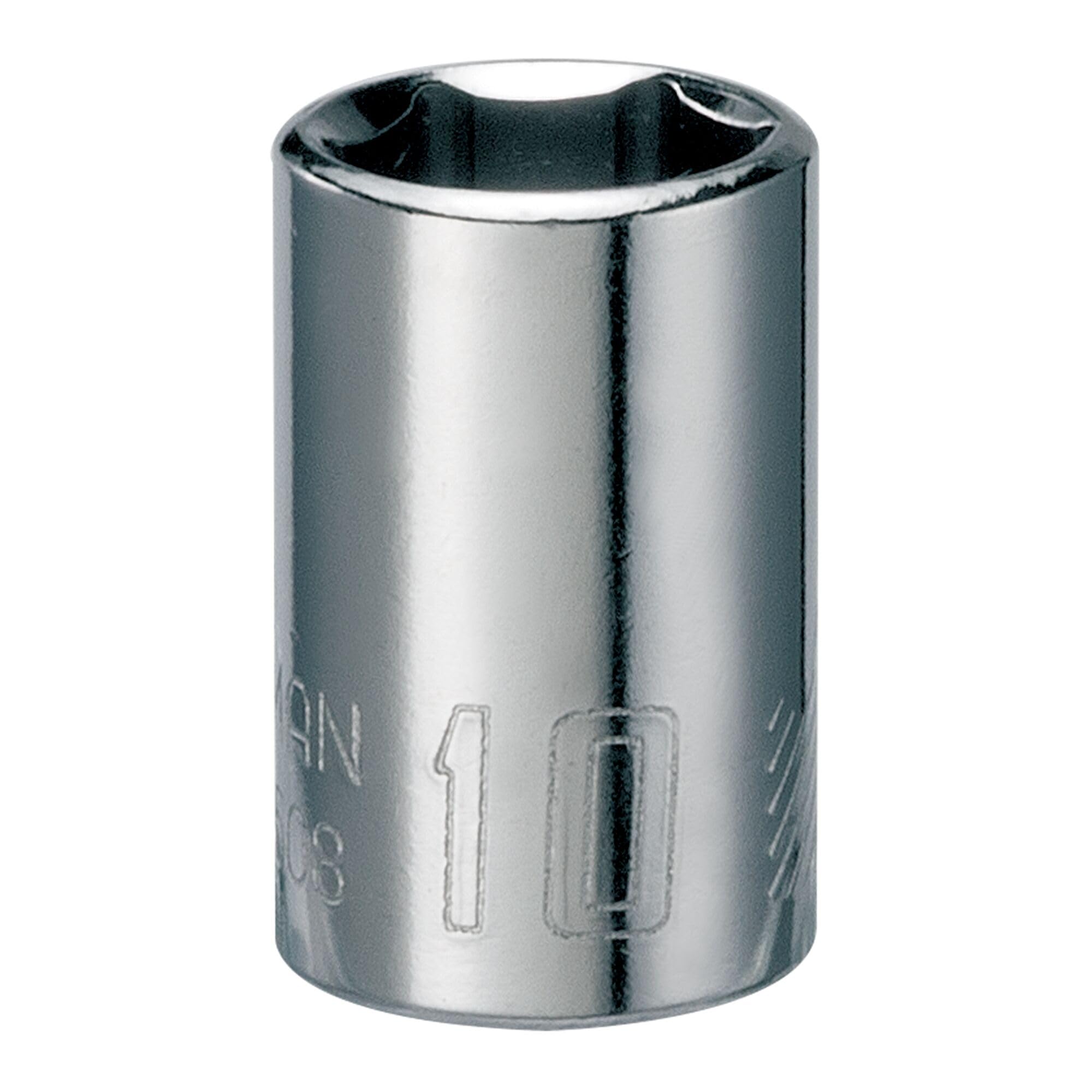 CRAFTSMAN Shallow Socket, Metric, 1/4-Inch Drive, 10mm, 6-Point (CMMT43508)