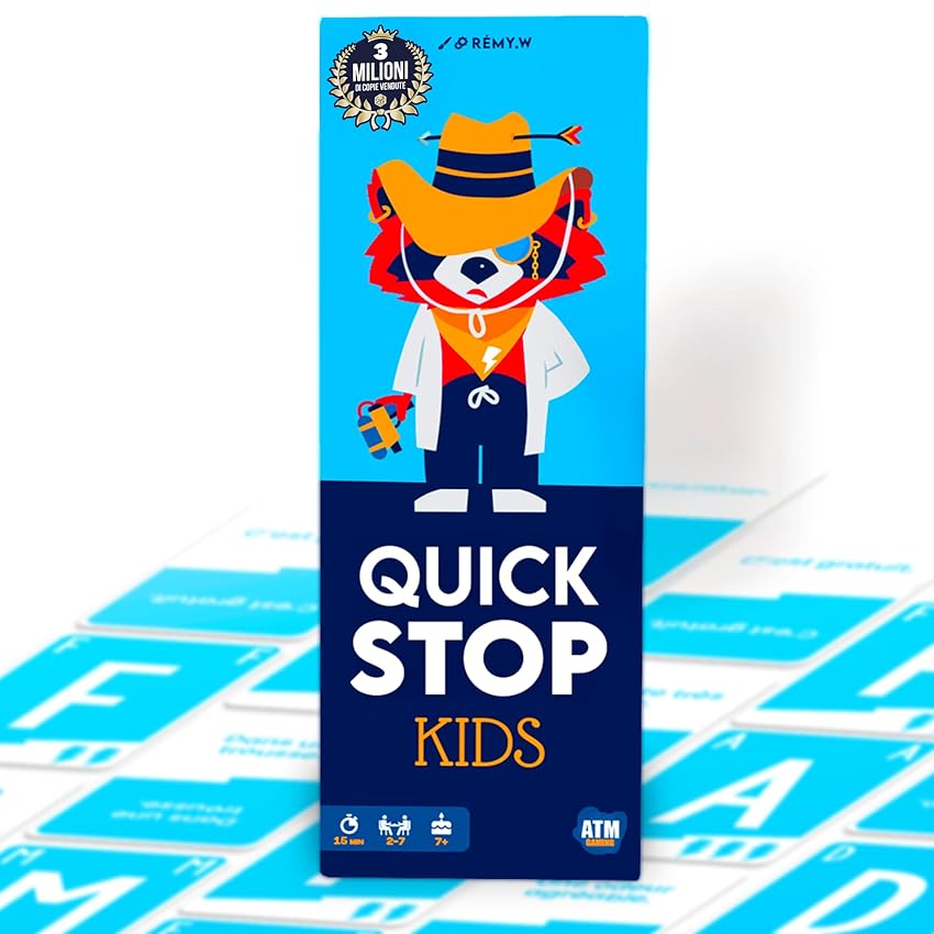 ATM Gaming QUICKSTOP Kids - Gioco di Carte per Bambini e Famiglie
