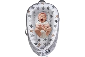 XZV Portable Infant Floor Seats,Sit-Me-Up Floor Seat for Baby, Adjustable and Machine Washable Seat Pad, Portable Lightweight Newborn Essentials Pad for Home & Travel(Star)