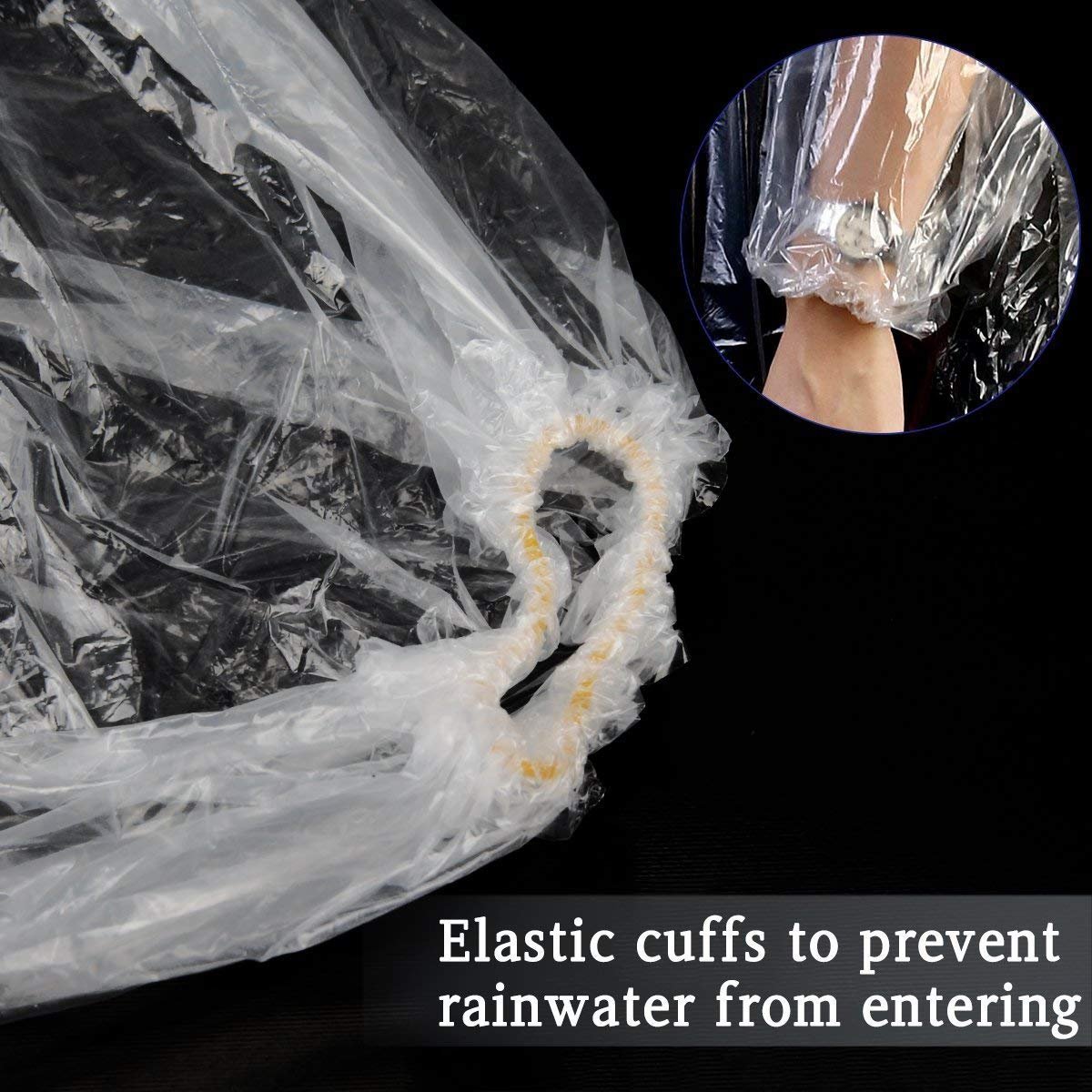 TopWill Disposable Rain Poncho, 3 Wire Thickness Emergency Waterproof Poncho Plastic Rain Poncho with Hood - Perfect for Outdoor Concert Theme Park Camping Hiking, etc