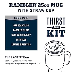 YETI Rambler 25 oz Tumbler with Handle and Straw