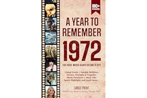 A Year To Remember 1972 History Book: A Nostalgic Tribute for the Radio Babies with Heartfelt Memories of 1972 – An Ideal Gift for Birthdays, Anniversaries, and Special Occasions