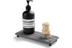 Bambeav Water Absorbing Stone Sink Caddy Kitchen Sink Organizer Tray, Diatomite Bathroom Counter Tray, Faucet Drying Mat Prot