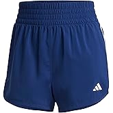 adidas Womens Pacer Training 3-Stripes Woven High-Rise Shorts