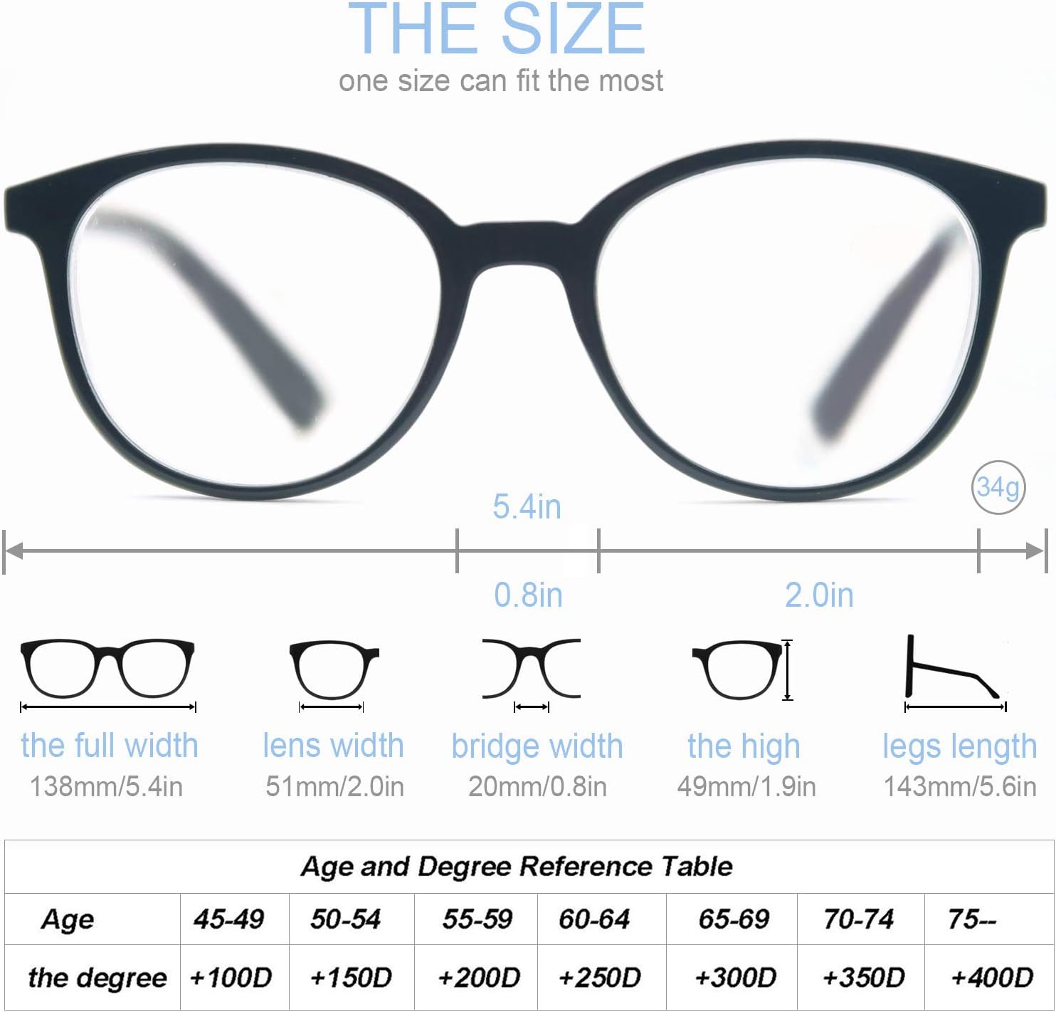 MODFANS 4-Pack Reading Glasses 2.5 Fashion Printed for Men Women,Eyeglasses Round Frame Comfort Spring Hinges,Readers Black-Brown-Tortoiseshell-Yellow - Image 4