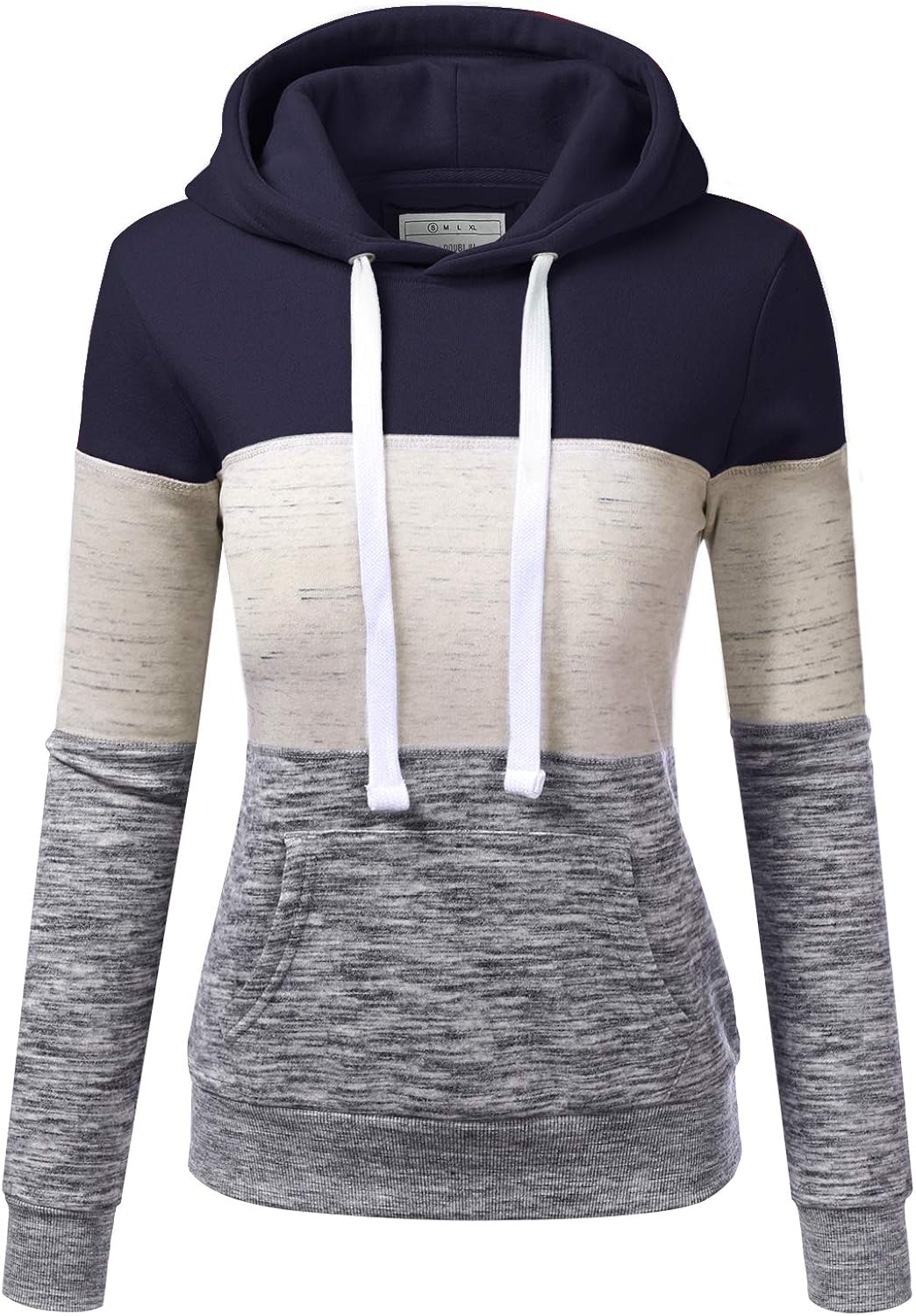 Doublju Basic Lightweight Pullover Hoodie Sweatshirt for Women