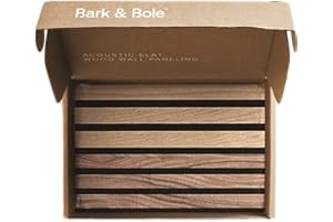 WVH Bark & Bole Samples of Oak and Walnut Luxury Wood Acoustic Slat Veneer Panels 11.8” x 4.7”