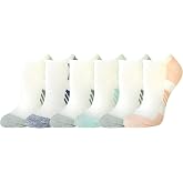 Amazon Essentials Women's Performance Cushioned Breathable Cotton Athletic No-Show Sports Socks, 6 Pairs