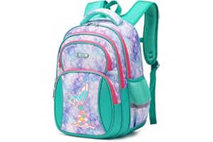 Cusangel School Bookbag, Durable Cute Multi Compartment Preschool Primary Backpack for Girls