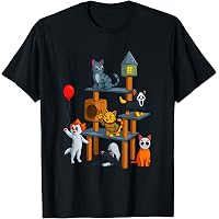 Maglietta Halloween Bambino Gildan - Fantasia Zucca Gatto Horror - Manica Corta