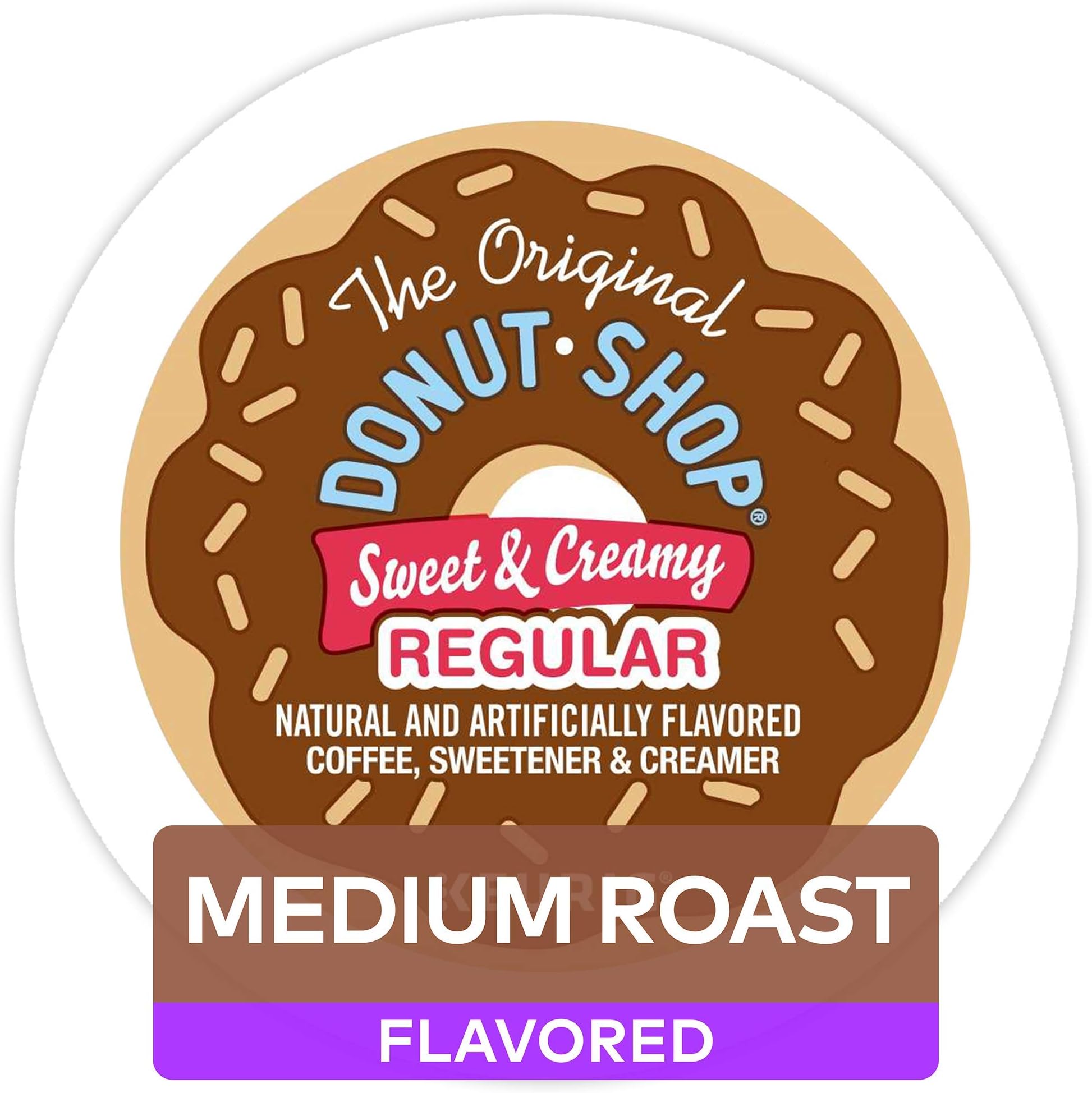 The Original Donut Shop Sweet & Creamy Regular Single-Serve Keurig K-Cup Pods, Medium Roast Coffee, 60 Count
