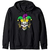 Mardi Gras Costume Sugar Skull Carnival Party Men Women Kid Zip Hoodie