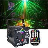 DJ Disco Light, Stage Party Lights, Sound Activated RGB Led Flash Strobe Projector with Remote Control for Christmas Karaoke 