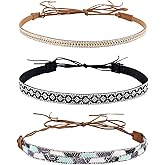 DOCILA Cowboy Hat Bands Women Men, Western Rhinestone Beaded Hat Belts, Country Detachable Panama Fedora Cowgirl Hats Strap, Sombrero Vaquero Rodeo Headbands