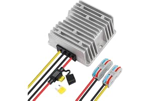HOMELYLIFE 20A 240W DC 18V 20V 24V 36V 48V to 12V Voltage Converter with Fuse Step Down Regulator Buck Reducer Power Converter Waterproof Transformer for Golf Cart(Inputs 18V-60V to 12V 20A)