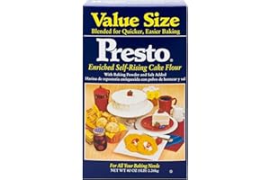 Presto Self-Rising Cake Flour With Baking Powder & Salt, 80 Oz (5 Lb) Bag, Pack of 1