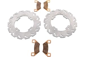 RACE-DRIVEN Brake Rotors & Brake Pads fits 2014-2016 Arctic Cat Wildcat X 1000 Rear RipTide