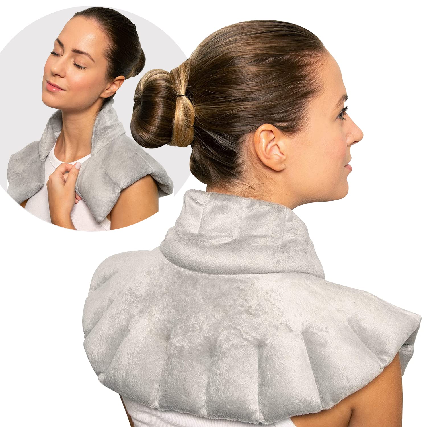 Photo 1 of Bed Buddy Lavender Microwave Heading Pad for Back /Shoulder/ Neck Pain Relief - Heated Neck Wrap and Shoulder Heating Pad, Lavender and Chamomile Aromatherapy