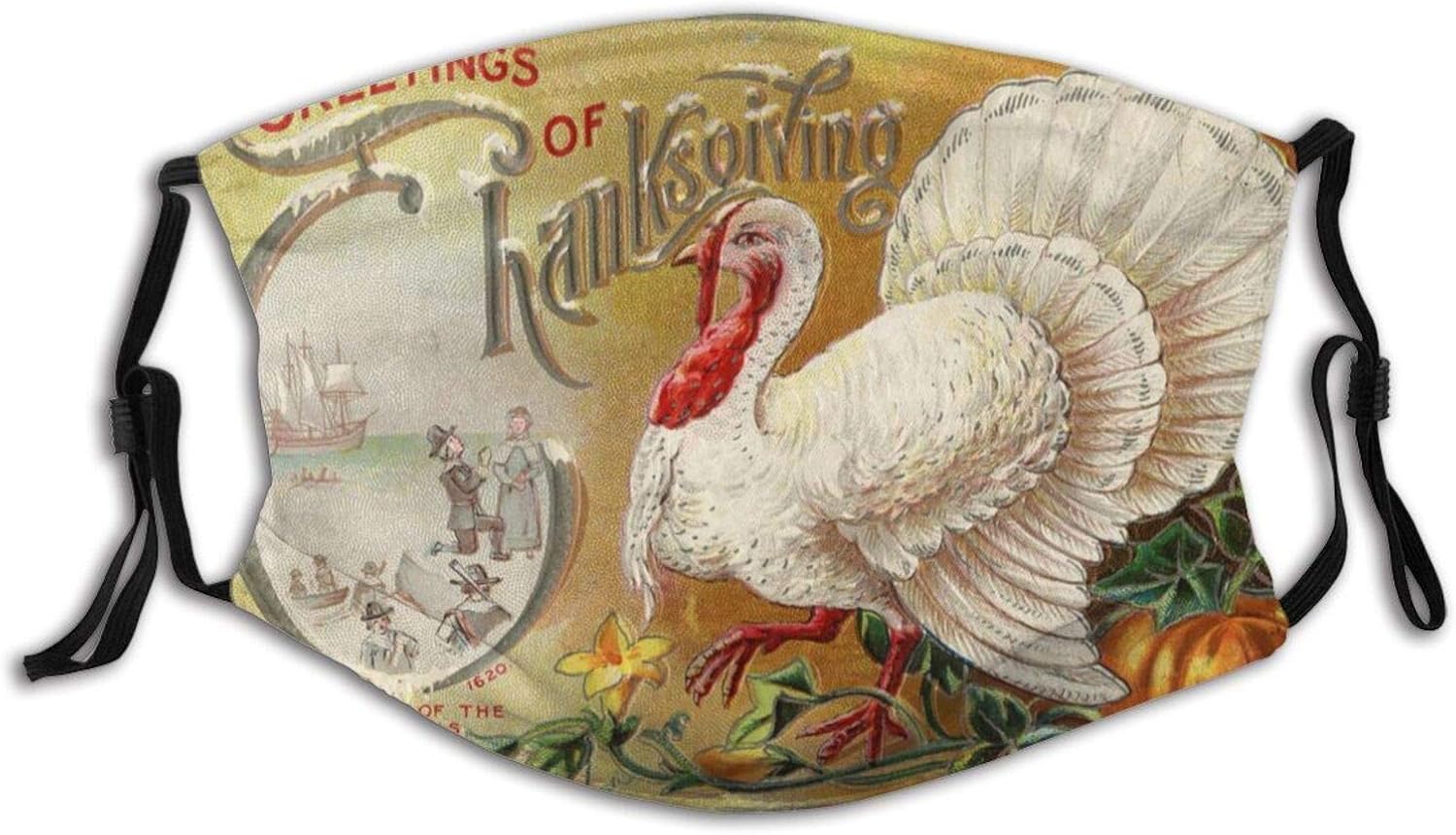 Thanksgiving Day Face Mask Fashion Dustproof Breathable Reusable Scarf