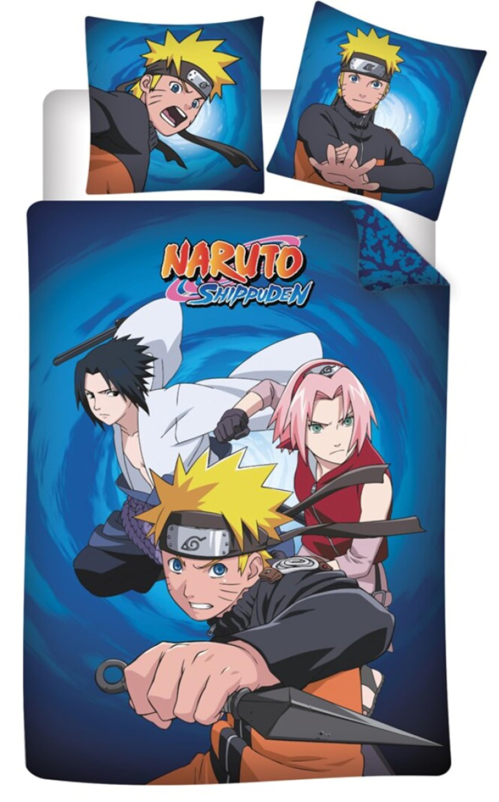 Aymax Funda Nordica Algodón 140 x 200 cm para Cama De 90 cm De Naruto