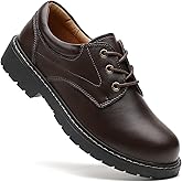 IUY Oxford Shoes for Women Black Womens Oxford Patent Leather Platform Women's Oxfords Comfortable Dressy Non Slip Lace Up Chunky Casual Work Business Dress Office Oxfords Shoes