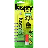 Krazy Glue Max Bond Strong Super Glue, Clear Gel No Run Formula (20g) | Precision Tip for Easy Application, Strong Adhesive Bonds Wood, Plastic, Metal, Ceramic, Rubber, Leather in Seconds