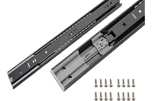 Soft Close Drawer Slides 22 Inch, 10 Pairs - Full Extension Ball Bearing Side Mount Drawer Tracks for Kitchen Cabinet, Closet