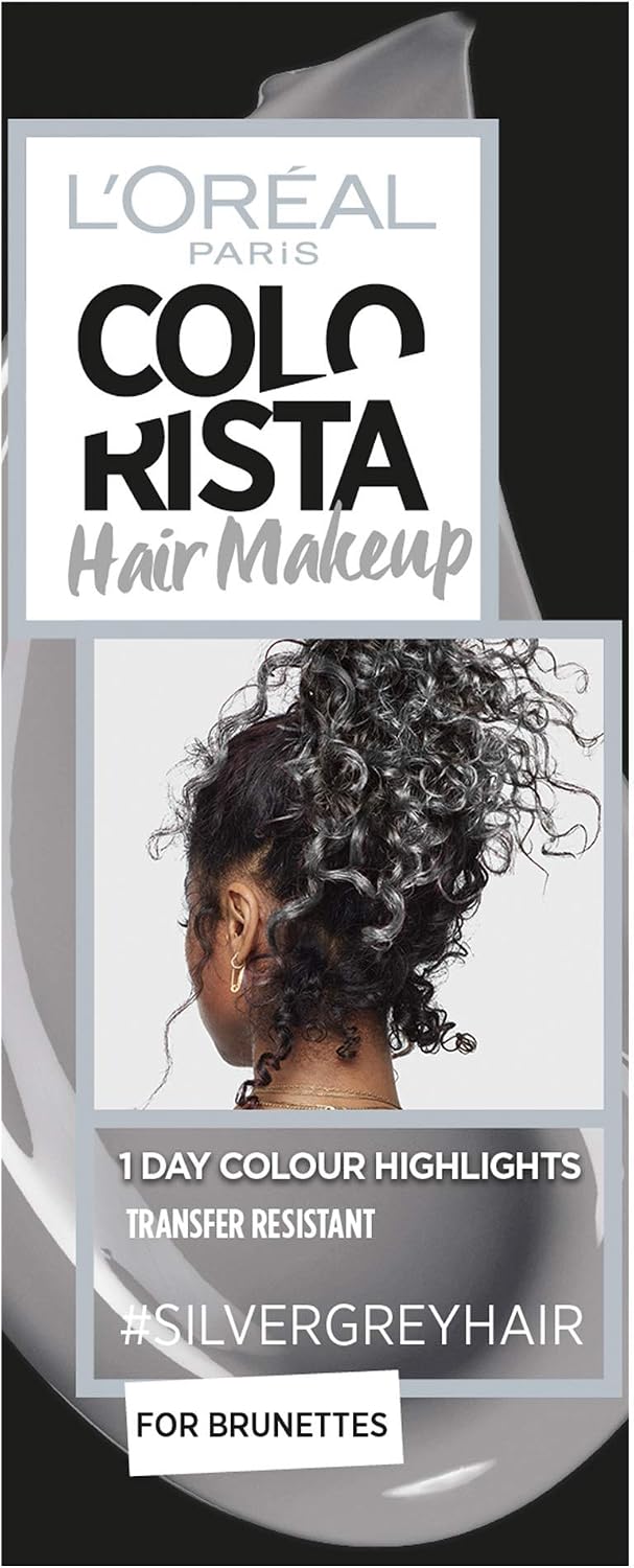 L'Oreal Colorista Hair Makeup Silver Grey Brunette Temporary Hair Colour 30ml, 30 ml (Pack of 1) - Image 3