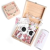 9Pcs Flower Girl Proposal Gift Set, Will You Be My Flower Girl Gift for Wedding Includes Tumbler Sunglasses Hair Accessory Hairpins Hair Ring for Wedding Engagement Bridal Shower Gifts Set Wooden Box