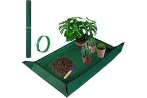 HNXTYAOB Extra Large Repotting Mat for Indoor Plant Transplanting and Mess Control, 43" X 29" Thickened Waterproof, Foldable and Easy to Clean, Suitable for Succulent Plants, Green