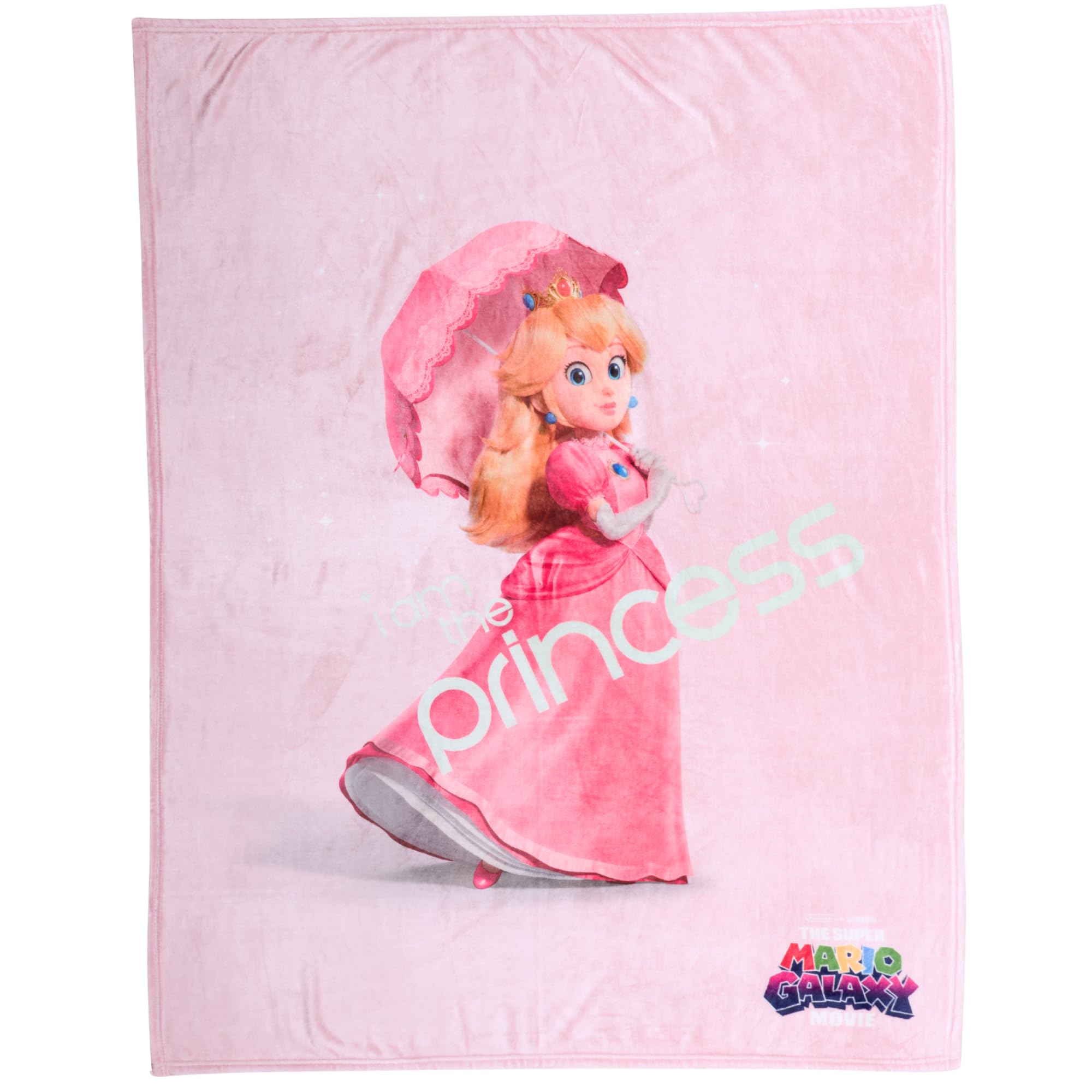 The Super Mario Galaxy Movie Throw Blanket, Princess Peach, Soft Cozy Decorative Blanket for Couch, Bed, or Gaming Room (100% Officially Licensed Product) by Franco Collectibles