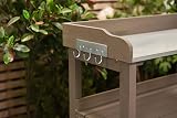 Garden Gear 3-Tier Wooden Potting Table with Steel Worktop 92cm view 7