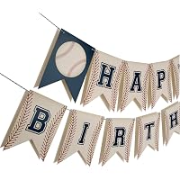 Baseball 1. Geburtstag Banner – 'Our Little All-Star' Hochstuhl-Deko Mit Krone | Ca. 228 Cm Lang, Vorgefertigt | Für Jungen-Geburtstagsfeiern